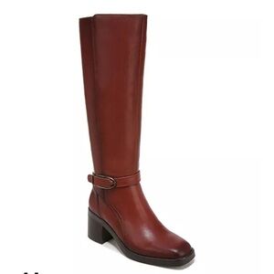 Naturalizer Leather Rich Brown Heeled Boots